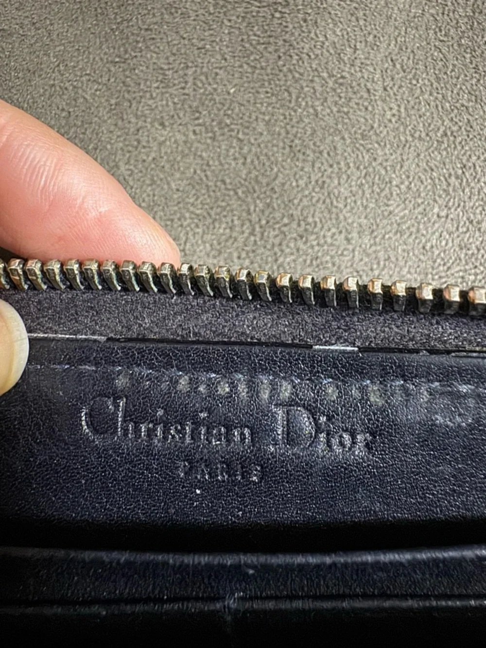 Authentic Vintage Christian Dior Eel Skin Zip-Around Long Wallet - Black